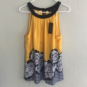 Worthington Yellow Floral Halter